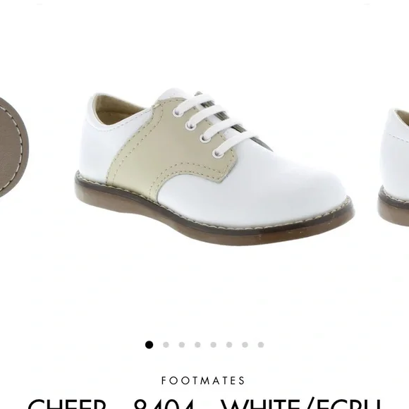 Footmates Classic White and Tan Boys Shoes style “cheer” - Picture 3 of 8
